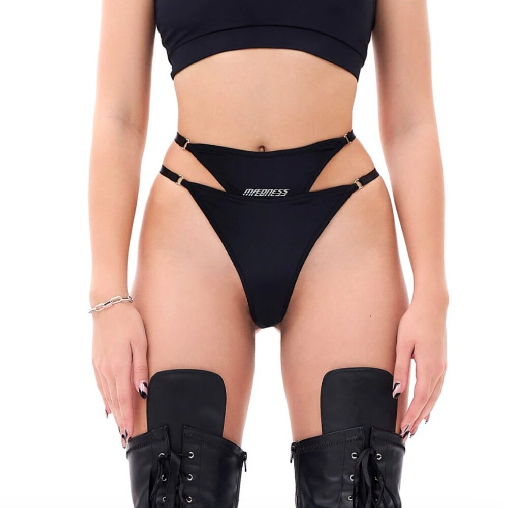NWOT MAED pole bikini bottoms - Black - Size M